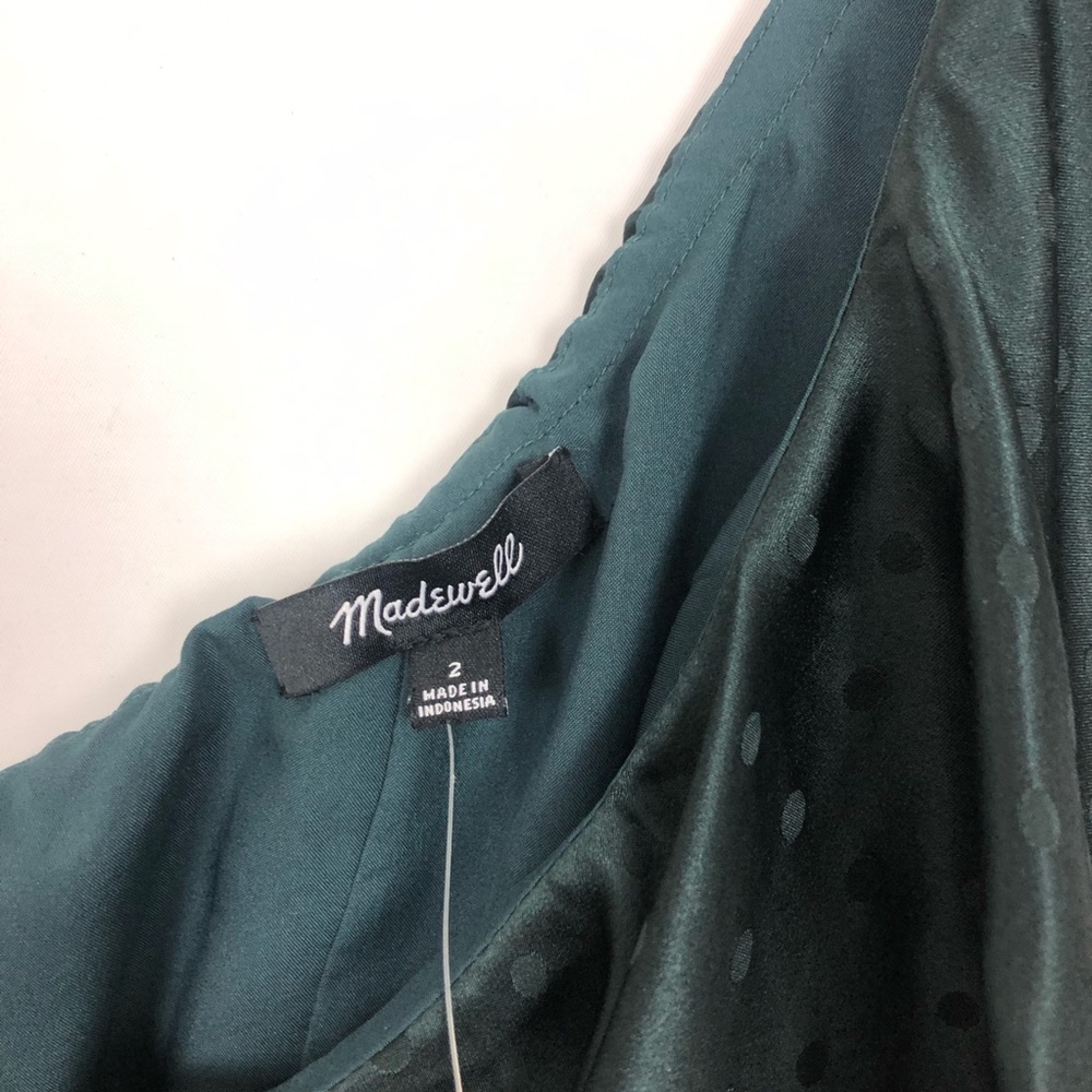 Madewell Green Ruffled One Shoulder Dancefloor 2 - Picture 7 of 8